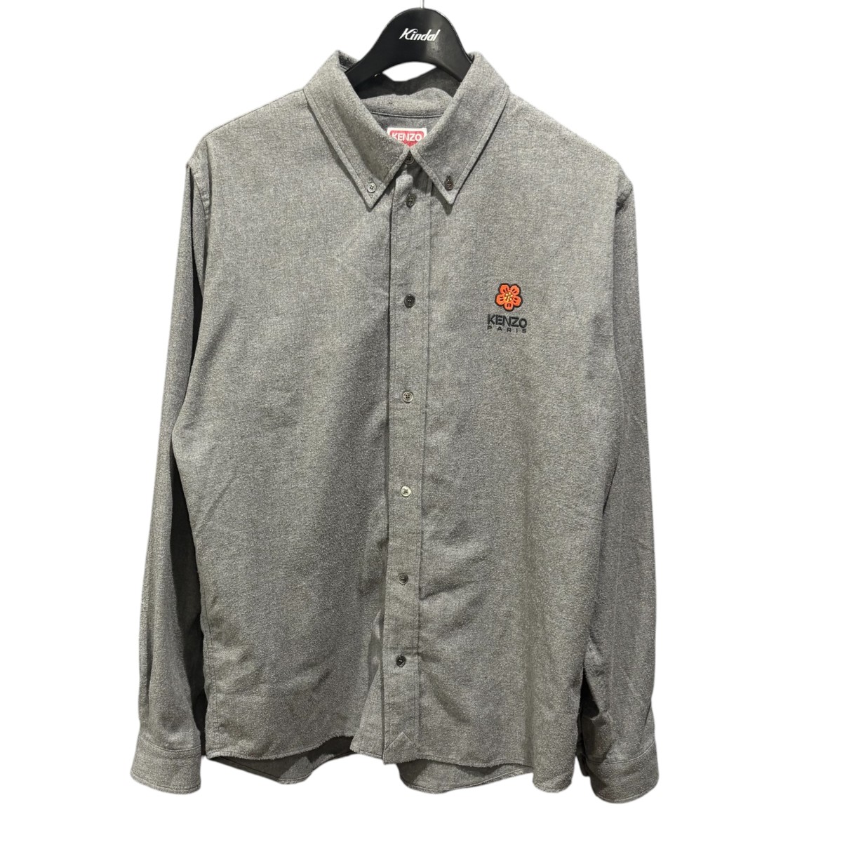 【中古】KENZO Boke Flower Shirt FD65CH4109DU 薄墨色 大きさ：39 【070626】（ケンゾー）