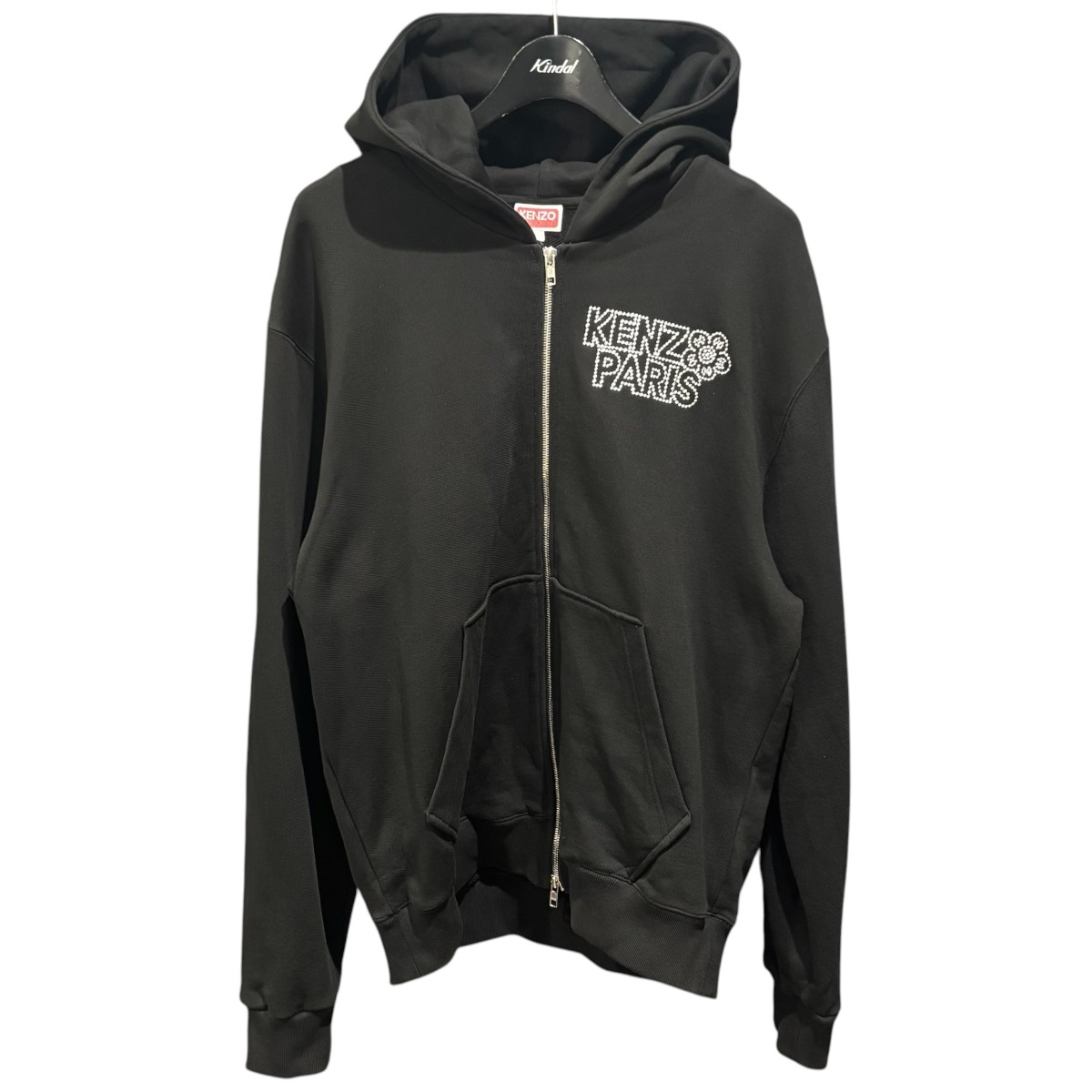 【中古】KENZO constellation embroidered zip hoodie FE65SW2294MG 黒いこと 大きさ：L 【070626】（ケンゾー）