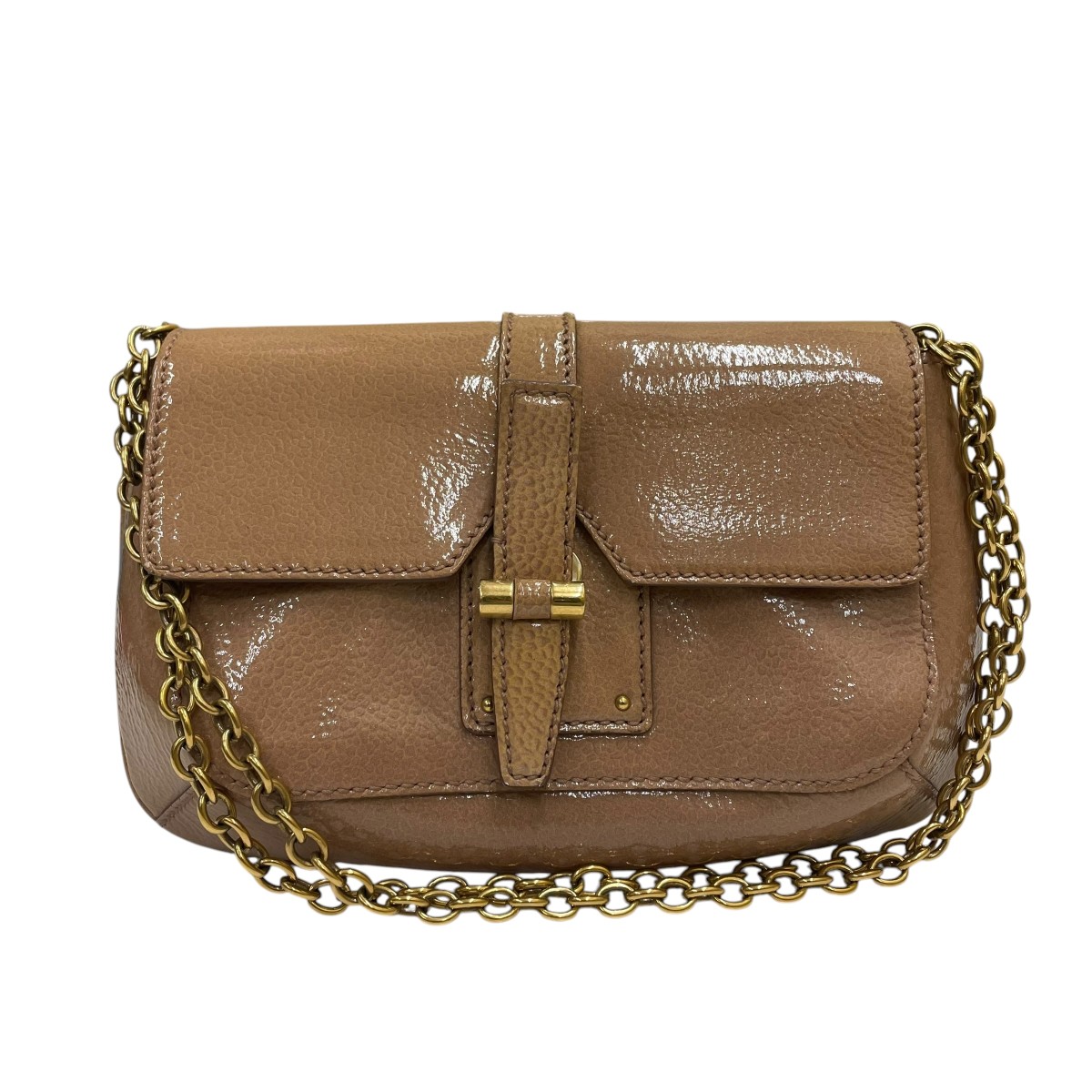 【中古】Yves Saint Laurent Emma Chain ショルダーバッグ 赤銅色 【070626】（イヴサンローラン）