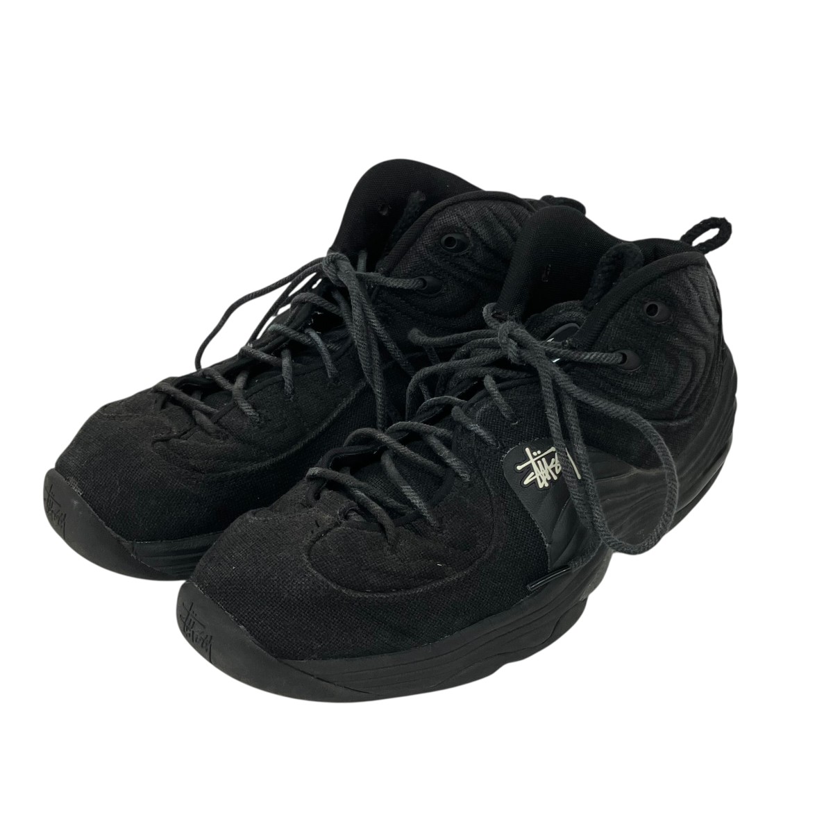 【中古】NIKE×stussy Air Penny 2  スニーカー DQ5674-001 黒いこと 大きさ：28.5珊 【070626】（ナイキ×ステューシー）