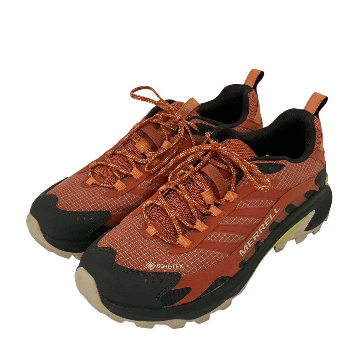 【中古】MERRELL Moab Speed 2 GORE-TEX Clay ローカットスニーカー J037519 オレンジ色×黒いこと 大きさ：珊 【070626】（メレル）