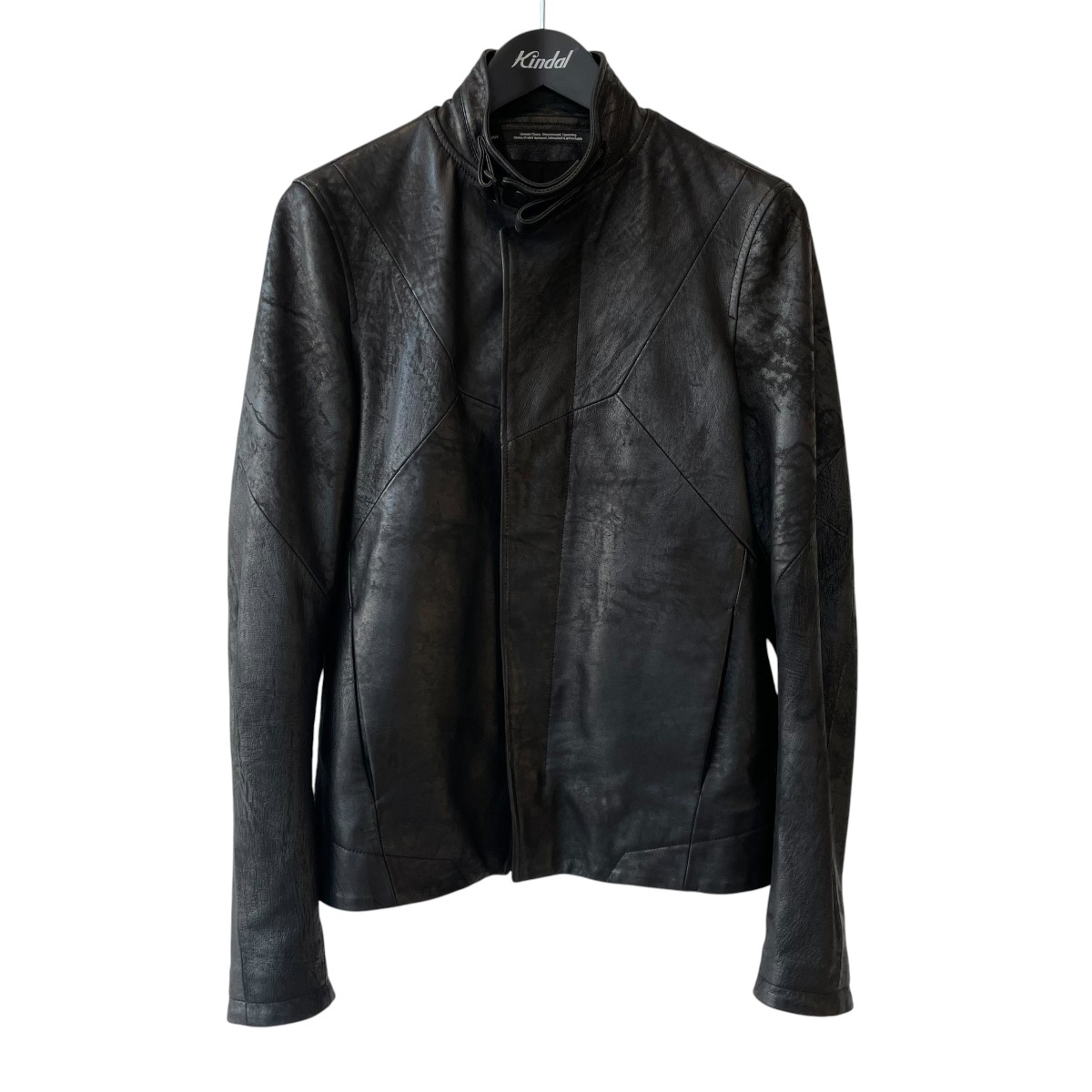 【中古】JULIUS 26SS Prism Leather Jacket なめし革上衣 927BLM1 黒いこと 大きさ：1 【080626】（ユリウス）