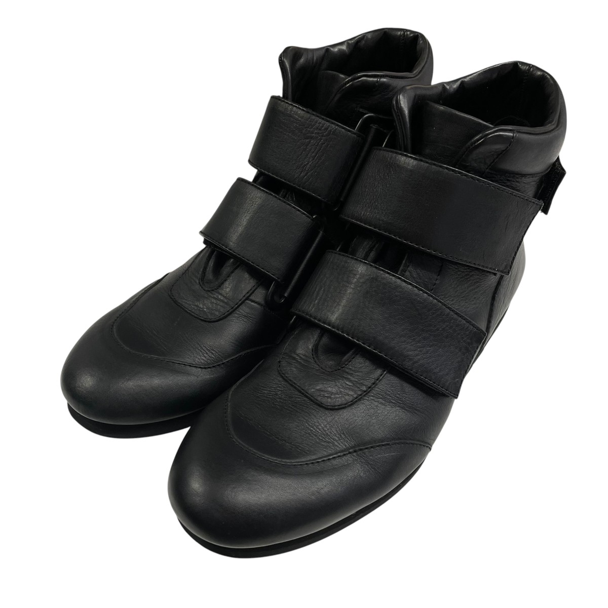 【中古】JULIUS 06AW VELCRO SNEAKERS なめし革シューズ 157AC34 黒いこと 大きさ：1 【080626】（ユリウス）