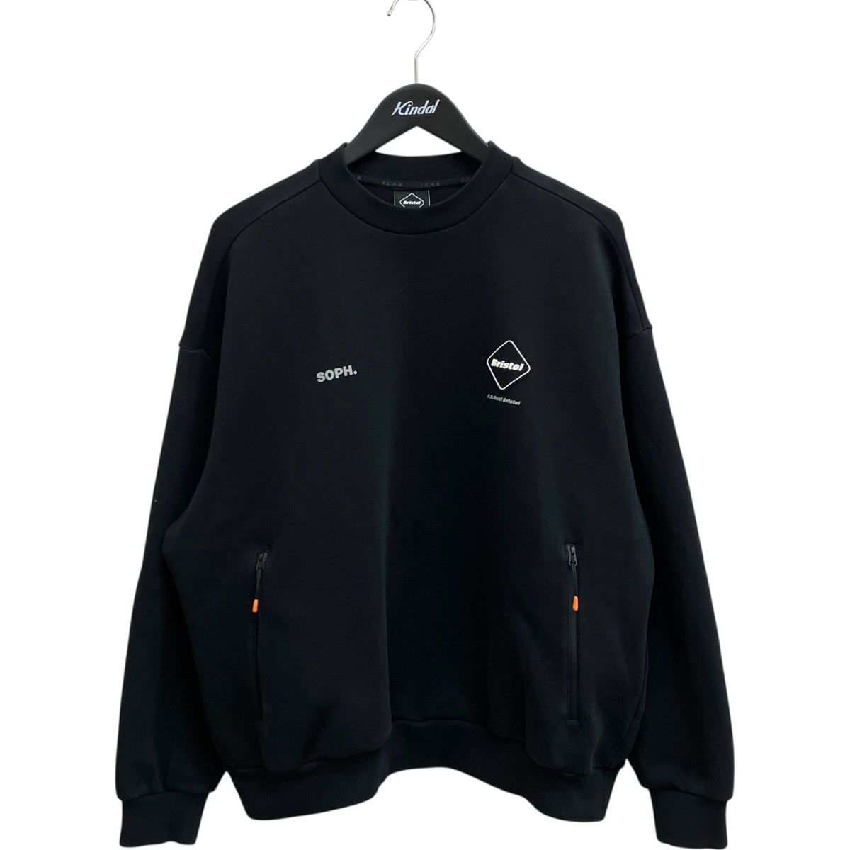 【中古】F．C．R．B． TECH SWEAT TEAM CREWNECK BAGGY TOP 調教師 FCRB-250016 黒いこと 大きさ：S 【080626】（エフシーアールビー）