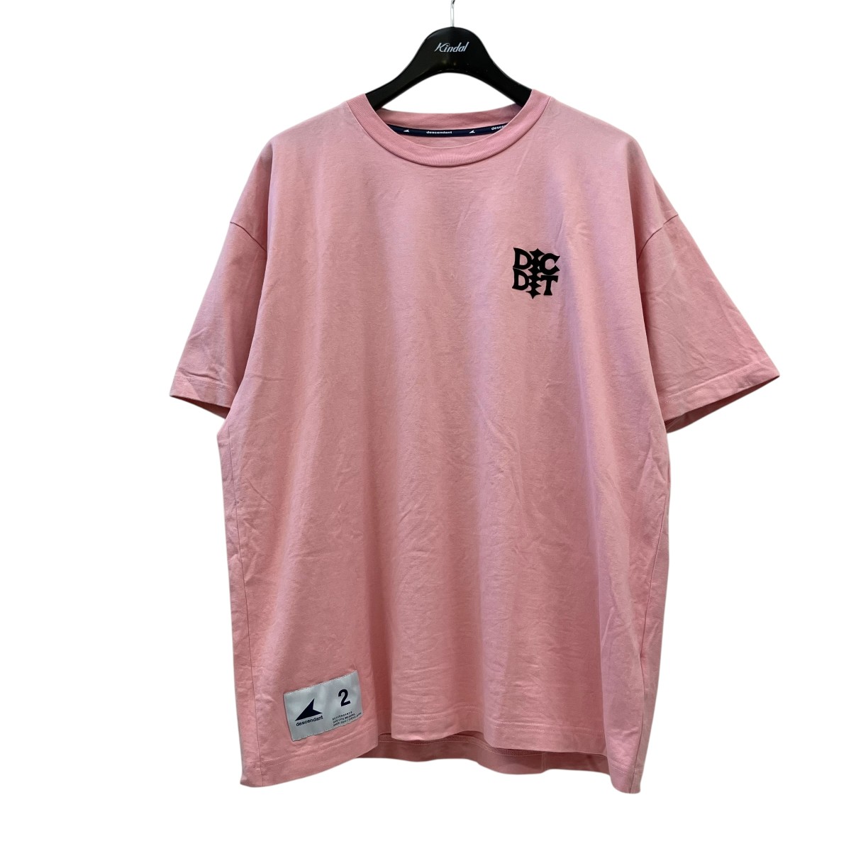 【中古】DESCENDANT 半袖ティーシャツ さくら色 大きさ：2 【080626】（ディセンダント）