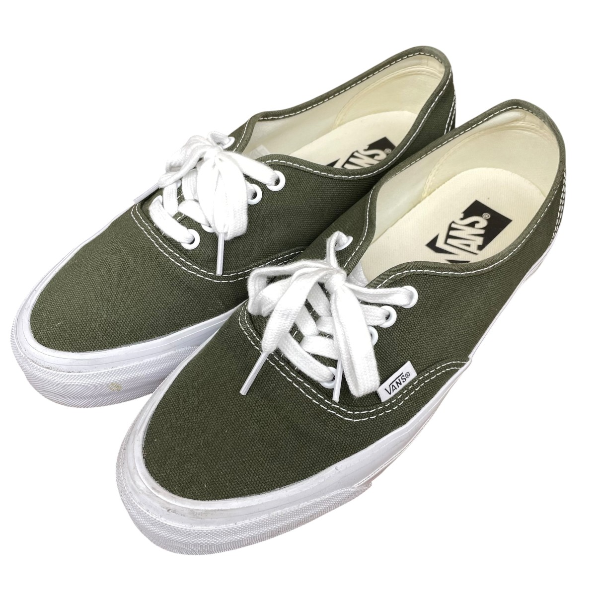 【中古】VANS Lx Authentic 44 スニーカー カーキ 大きさ：27.5 【080626】（バンズ）