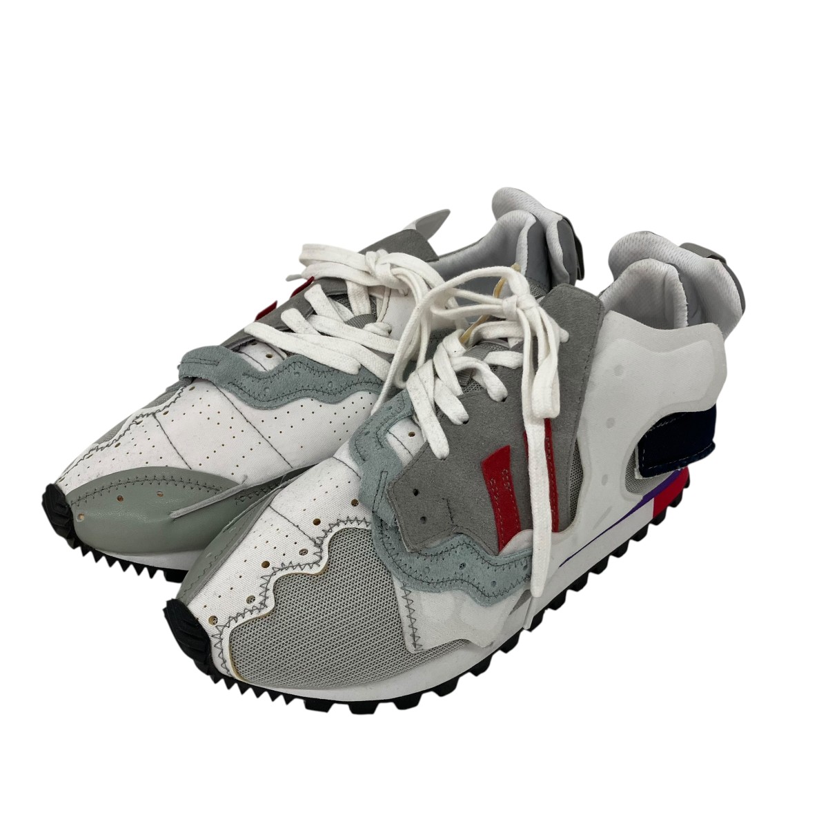 【中古】KOLOR 腐蝕と再組み上げる ローカットスニーカー 白いこと 大きさ：26.5糎 【080626】（色合い）