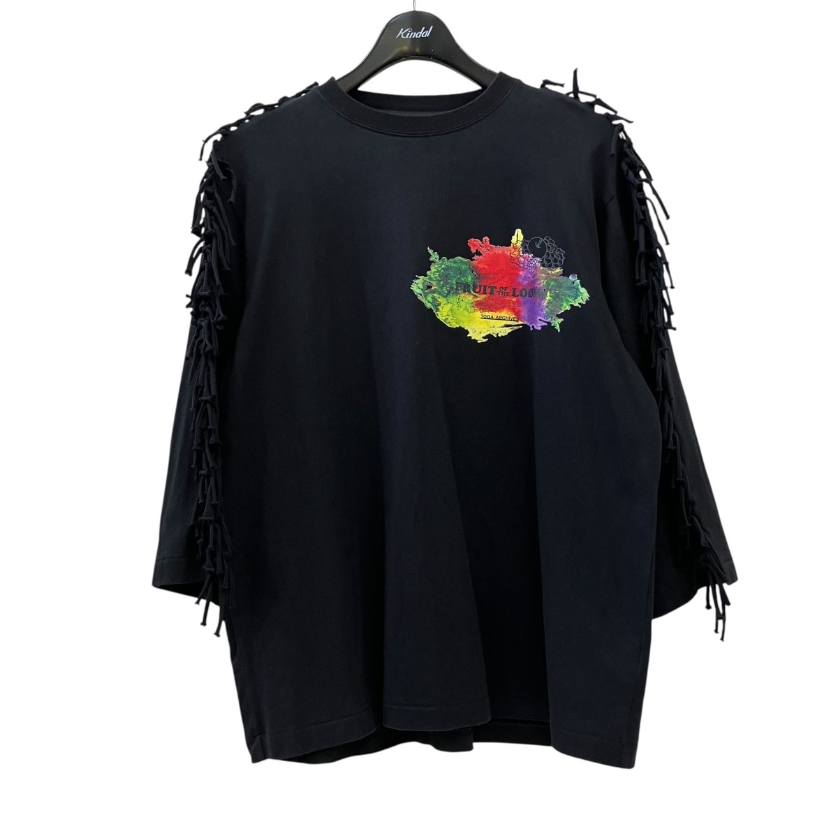 【中古】TOGA ARCHIVES×FRUIT OF THE LOOM 七分袖プルオーバー TC22-JK505 黒いこと 大きさ：L 【080626】（トーガアーカイブス×フルーツオブザルーム）