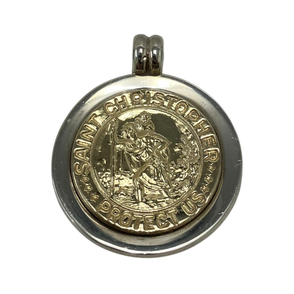 【中古】Tiffany ＆ Co． セントクリストファーコインペンダント 【080626】（ティファニー）