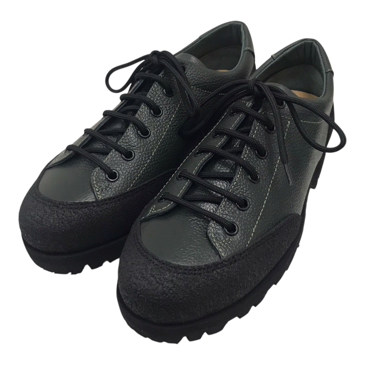 【中古】PARABOOT×OBEY MONTANA ローカットスニーカー 緑であること 大きさ：25珊 【080626】（パラブーツ×オベイ）