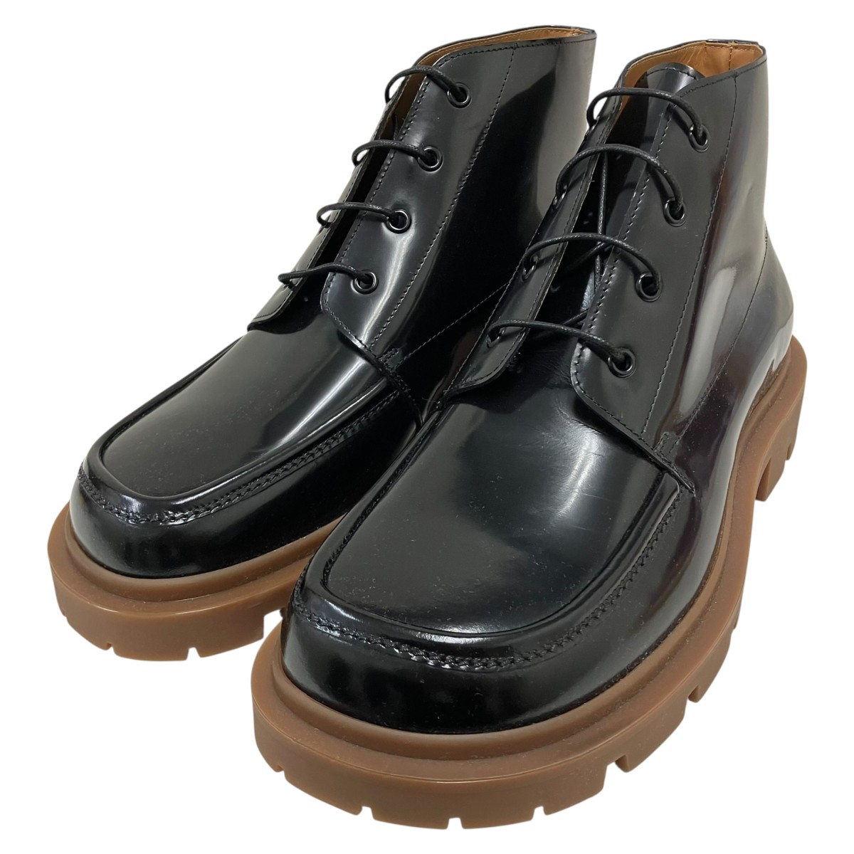 【中古】Maison Margiela カーフスキンダービーブーツ 黒いこと 大きさ：42 【080626】（メゾンマルジェラ）