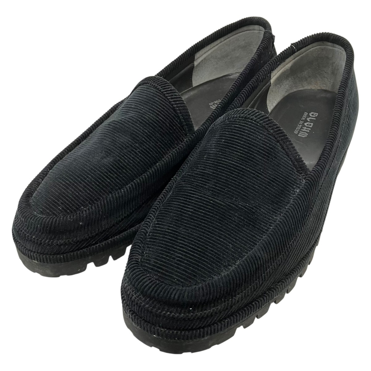【中古】BLOHM コーデュロイローファー 黒いこと 大きさ：26 1/2 【080626】（ブローム）