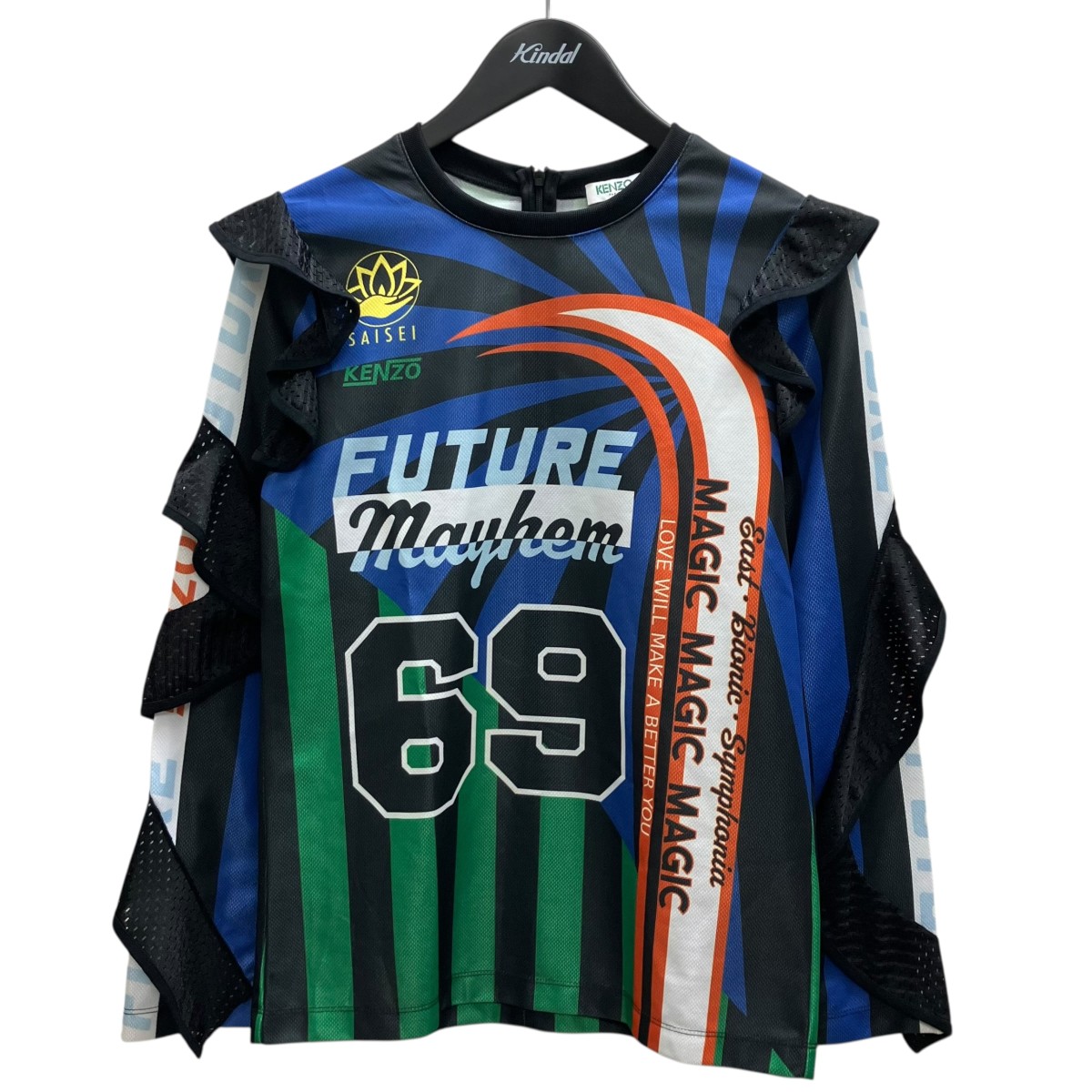【中古】KENZO 18SS 20Future Mayhem ロングスリーブカットソー 青色×黒いこと 大きさ：XS 【080626】（ケンゾー）