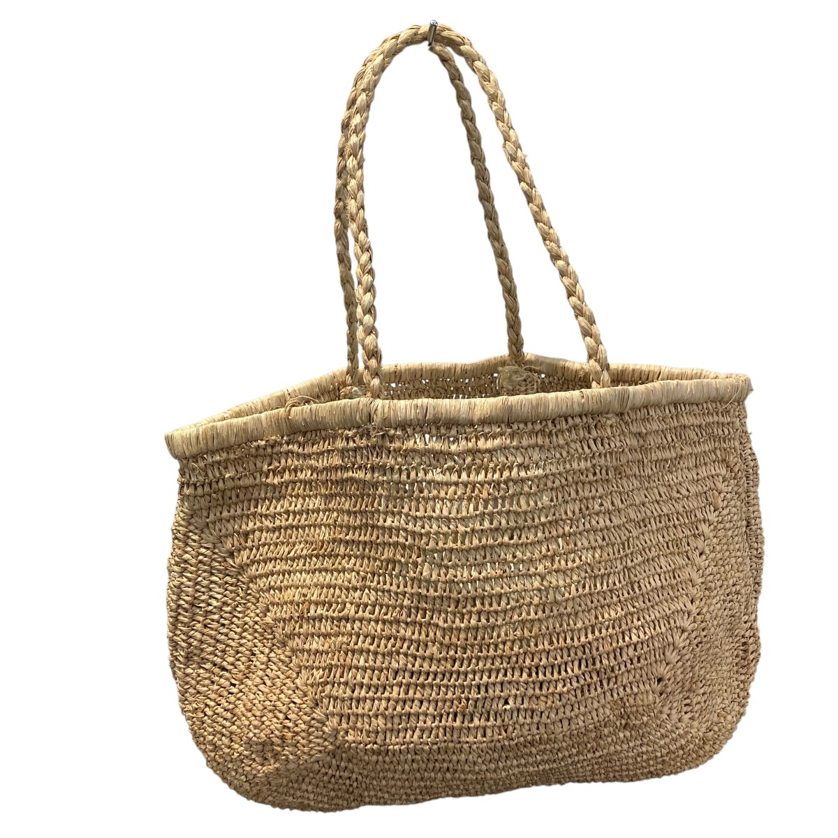 【中古】NORO ラフィアカゴバッグ ベージュ 【080626】（ノロジカ）