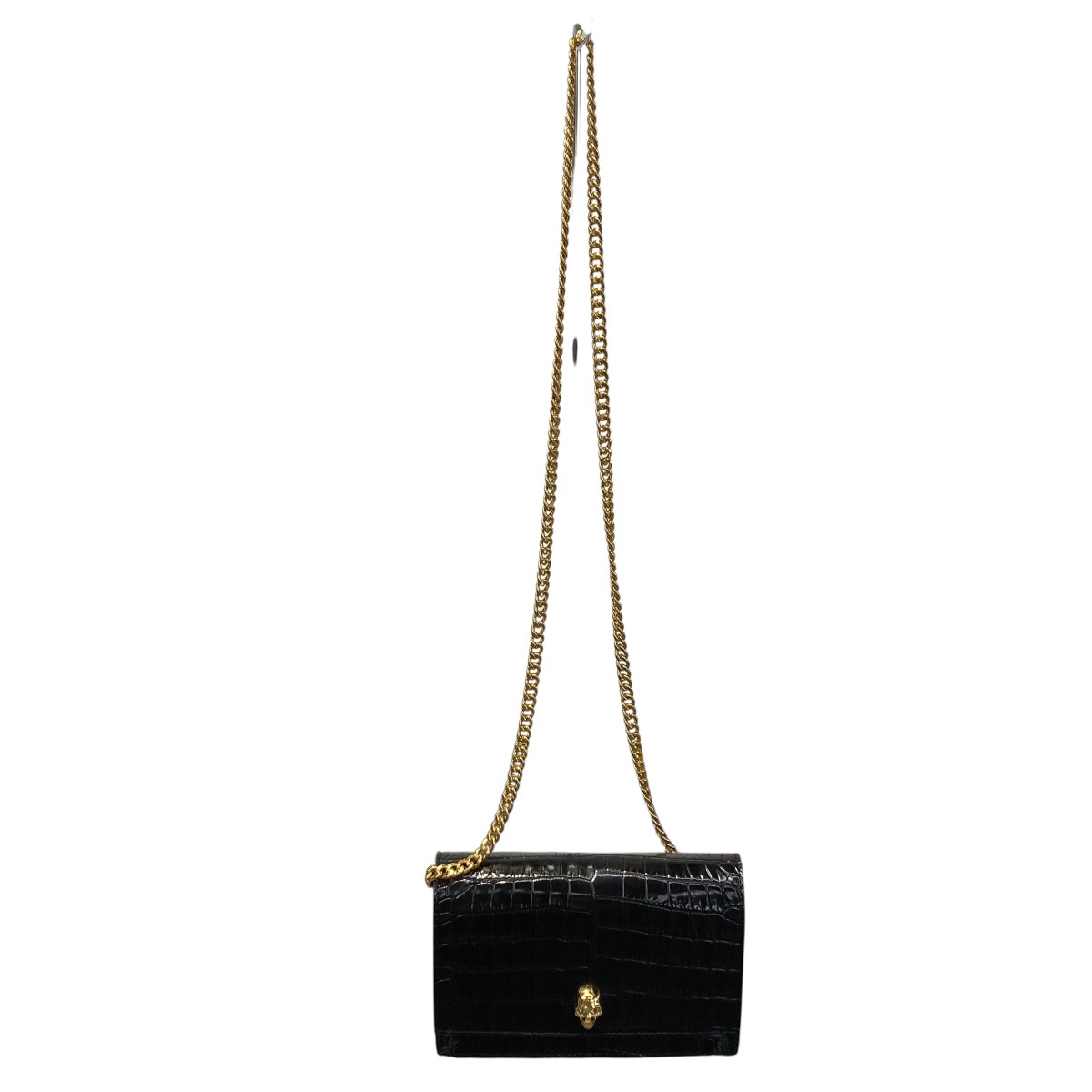 【中古】ALEXANDER McQUEEN チェーン店ショルダーバッグ 613088 黒いこと 【080626】（アレキサンダーマックイーン）