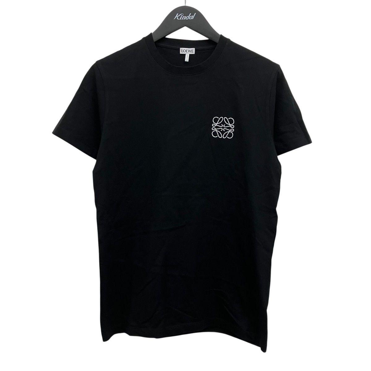 【中古】LOEWE アナグラムエンブロイダリーティーシャツ 黒いこと 大いさ：XS 【080626】（ロエベ）