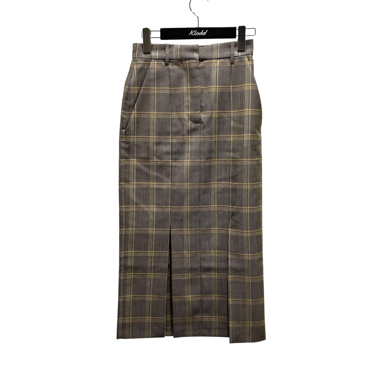 【中古】MARNI 24SS 筋目スコート GOMA0598U0 黒いこと×黄色 大きさ：36 【080626】（マルニ）