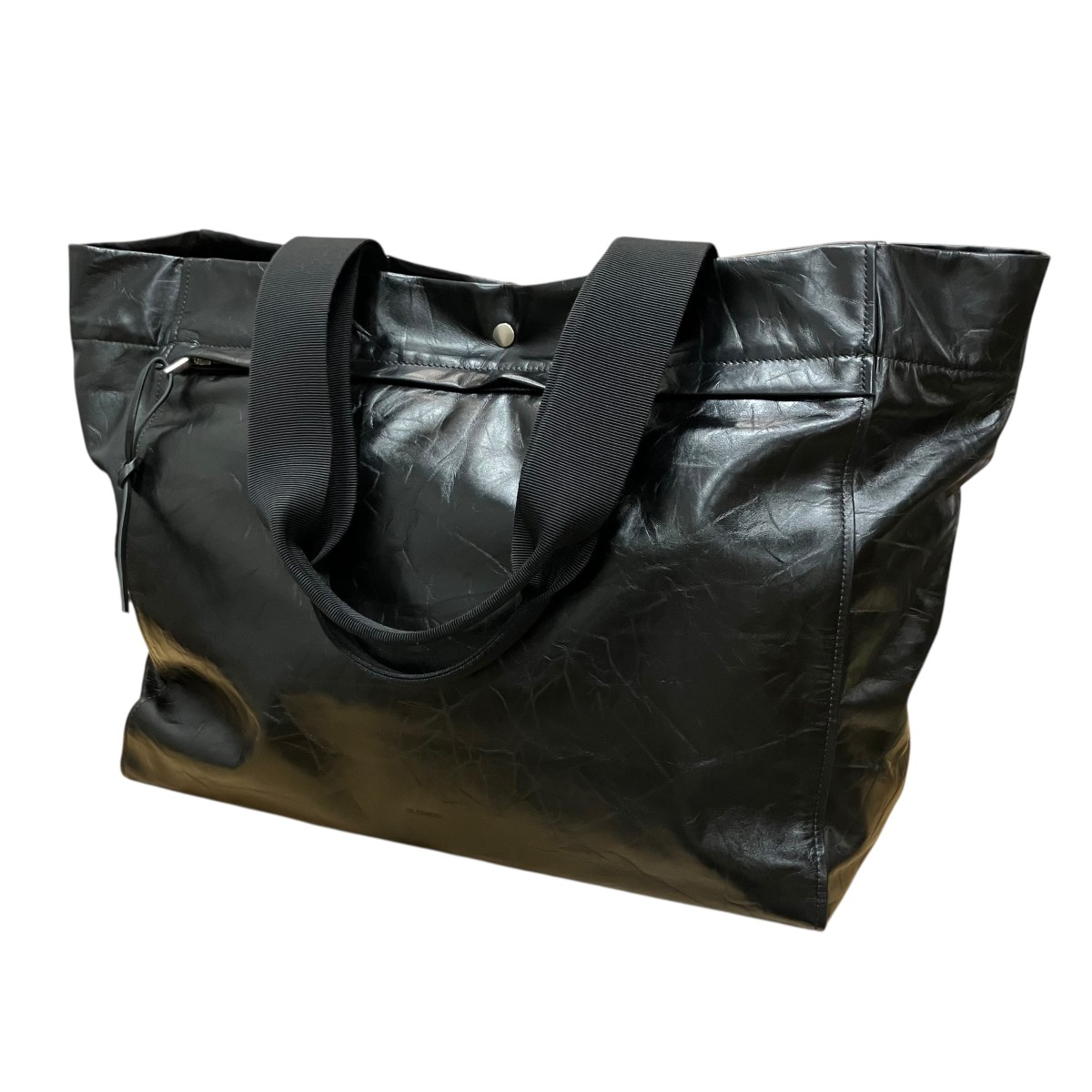 【中古】JIL SANDER レザートートバッグ 黒いこと 大きさ：- 【080626】（ジルサンダー）