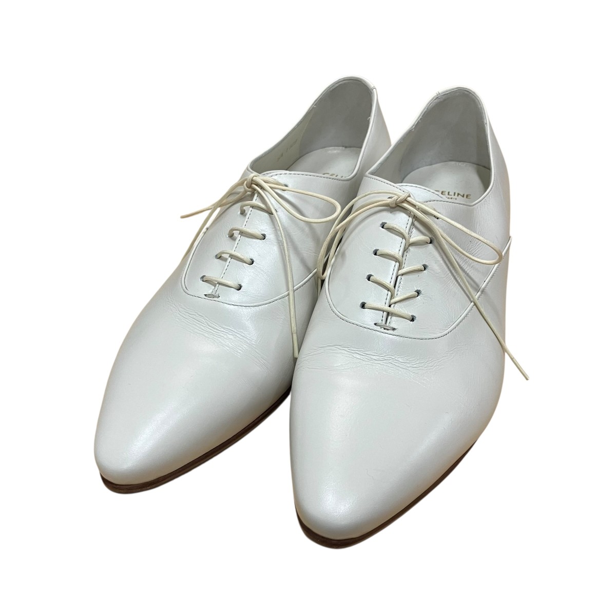 【中古】CELINE ジャクノ オックスフォードシューズ 白いこと 大きさ：43 【080626】（セリーヌ）
