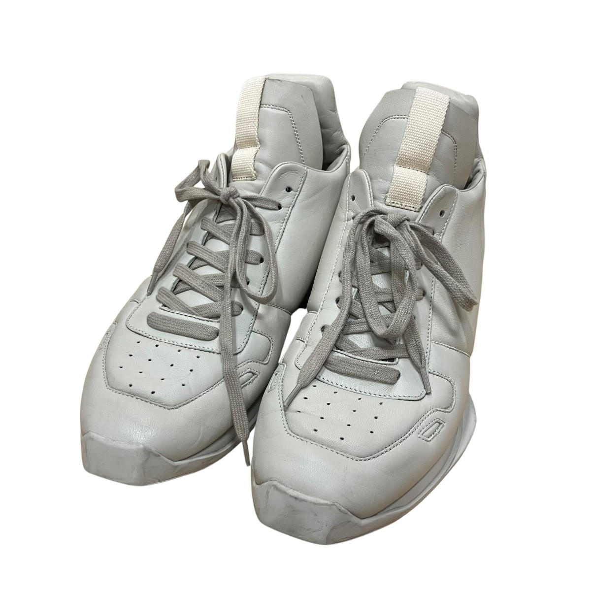 【中古】RICK OWENS ゲスランナーローカットスニーカー ベージュ 大きさ：41 【080626】（リックオウエンス）