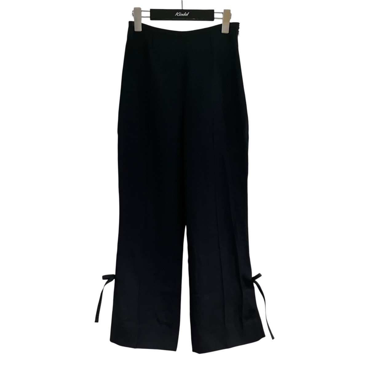 【中古】PRADA サイドテープスリットパンツ 黒いこと 大いさ：36S 【080626】（プラダ）