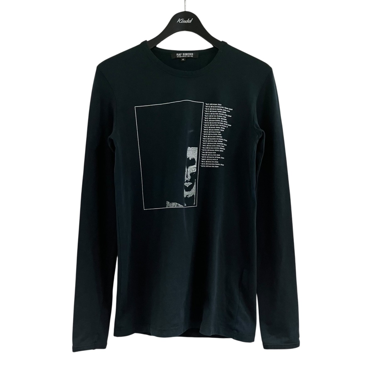 【中古】RAF SIMONS　05 ポルターガイスト期 プリントカットソー ブラック サイズ：48 【080626】（ラフシモンズ）｜ブランド古着のカインドオル