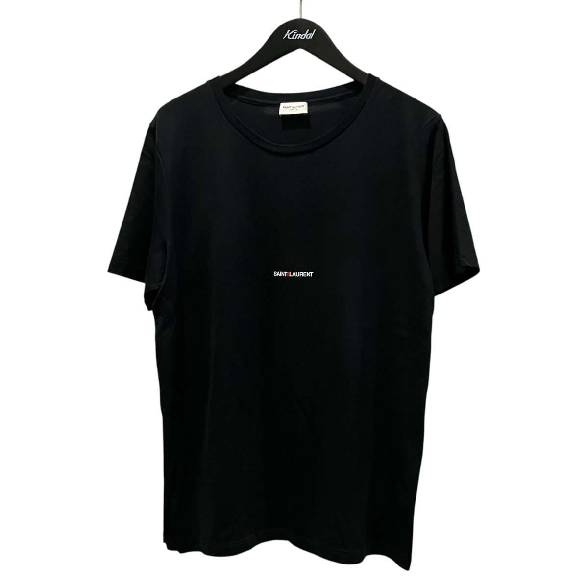 【中古】Saint Laurent Paris ロゴタイプ刷り上げるティーシャツ 464572 黒いこと 大いさ：XL 【080626】（サンローランパリ）
