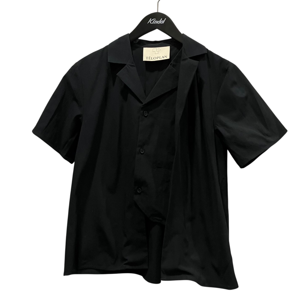 【中古】TELOPLAN Gaspar Layered Collar Shirts 半袖ティーシャツ 0922010406 黒いこと 大いさ：FREE 【080626】（テーロプラン）