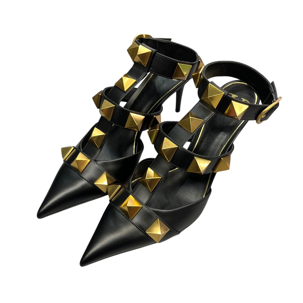 【中古】VALENTINO ANKLE STRAP 踵パンプス XW2S0CB2 黒いこと 大きさ：38 【080626】（ヴァレンチノ）