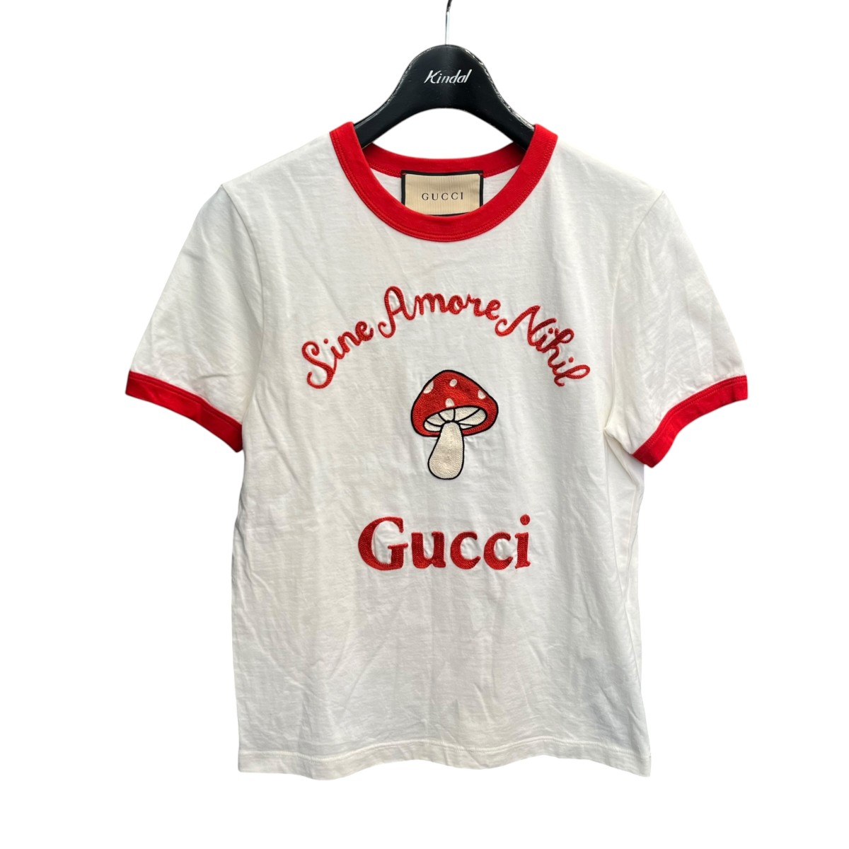 【中古】GUCCI　リンガーTシャツ 723566 ホワイト サイズ：S 【080626】（グッチ）｜ブランド古着のカインドオル