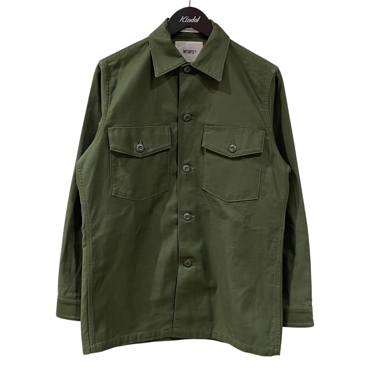 【中古】WTAPS COTTON．SATIN 取りまかなう櫂 wmill ls 02 緑であること 大いさ：1 【080626】（ダブルタップス）