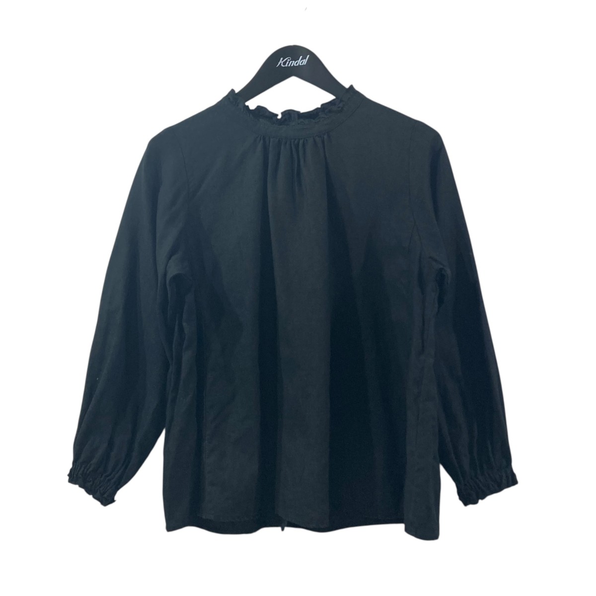 【中古】nest Robe リネンプルオーバー 01175-1112-38 黒いこと 大きさ：Free 【090626】（ネスト衣装）