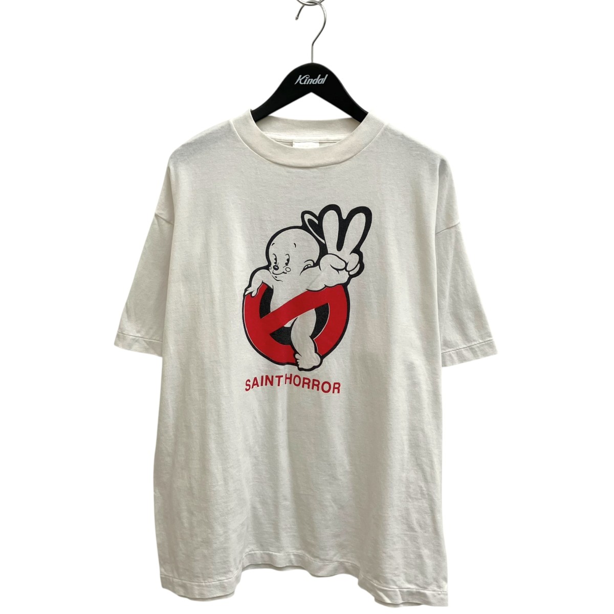 【中古】SAINT MICHAEL 26SS SAINT HORROR SS T-SHIRT 半袖ティーシャツ SM-MK8-0000-009 白いこと 大いさ：L 【090626】（仙マイケル）