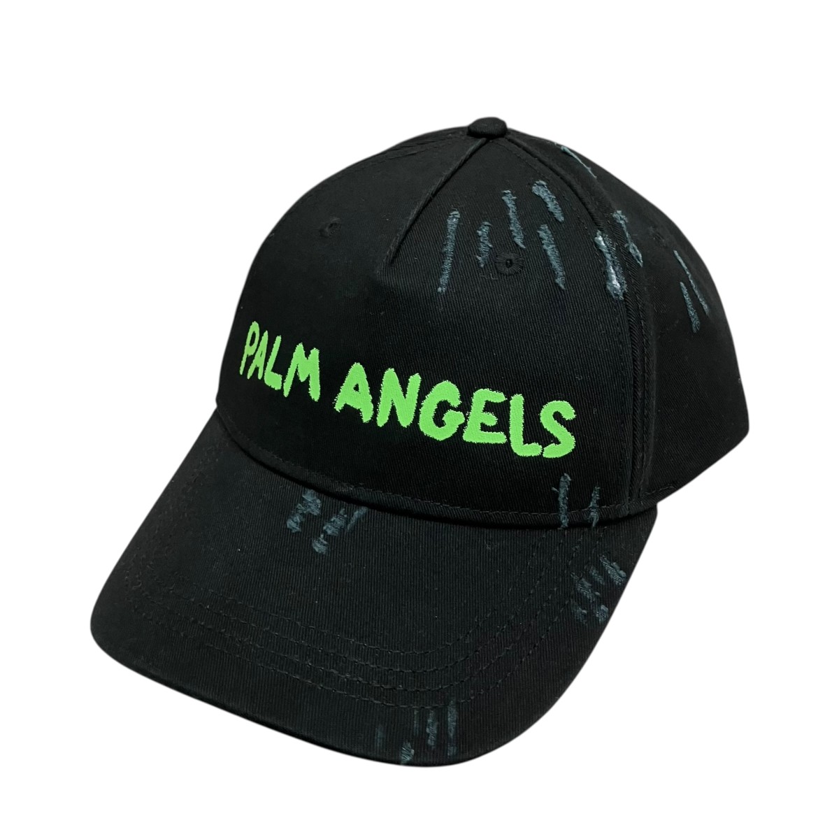 【中古】Palm Angels CAPPELLO BASEBALL CAP 旗がしら PMLB094S24FAB001 黒いこと 大きさ：O/S 【090626】（パームエンジェルス）