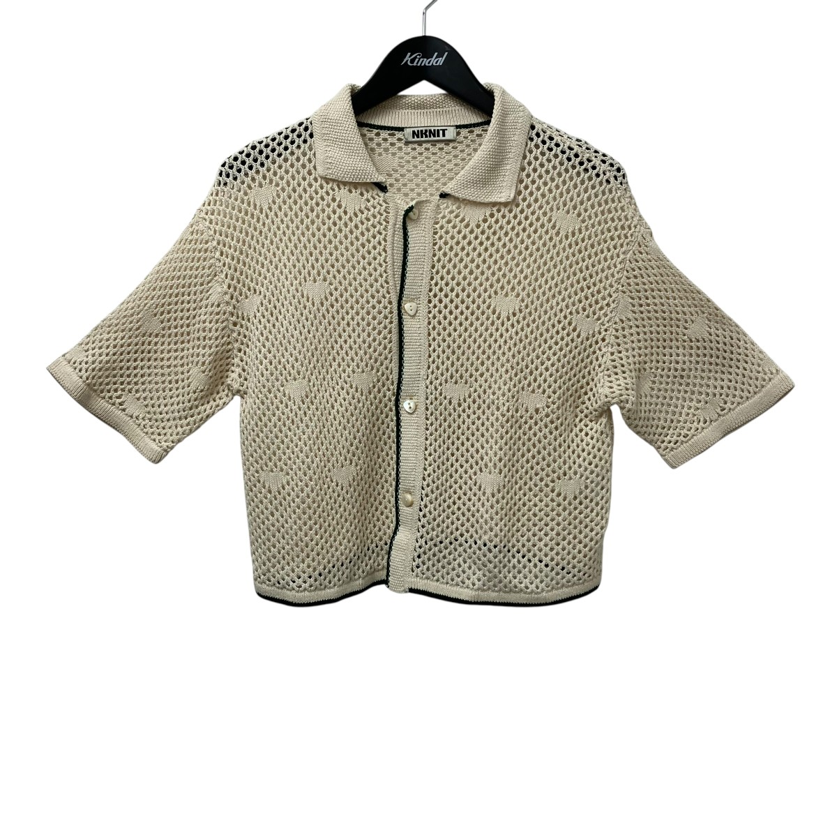 【中古】NKNIT 半袖ティーシャツ NKNIT24SS-N030 ベージュ×緑であること 大いさ：1 【090626】（ンニット）