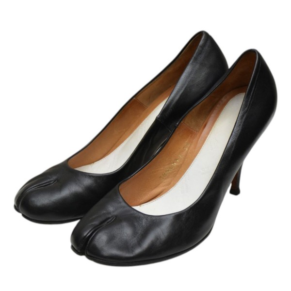 【中古】Maison Margiela 足袋踵パンプス タビ 黒いこと 大きさ：38 【080626】（メゾンマルジェラ）