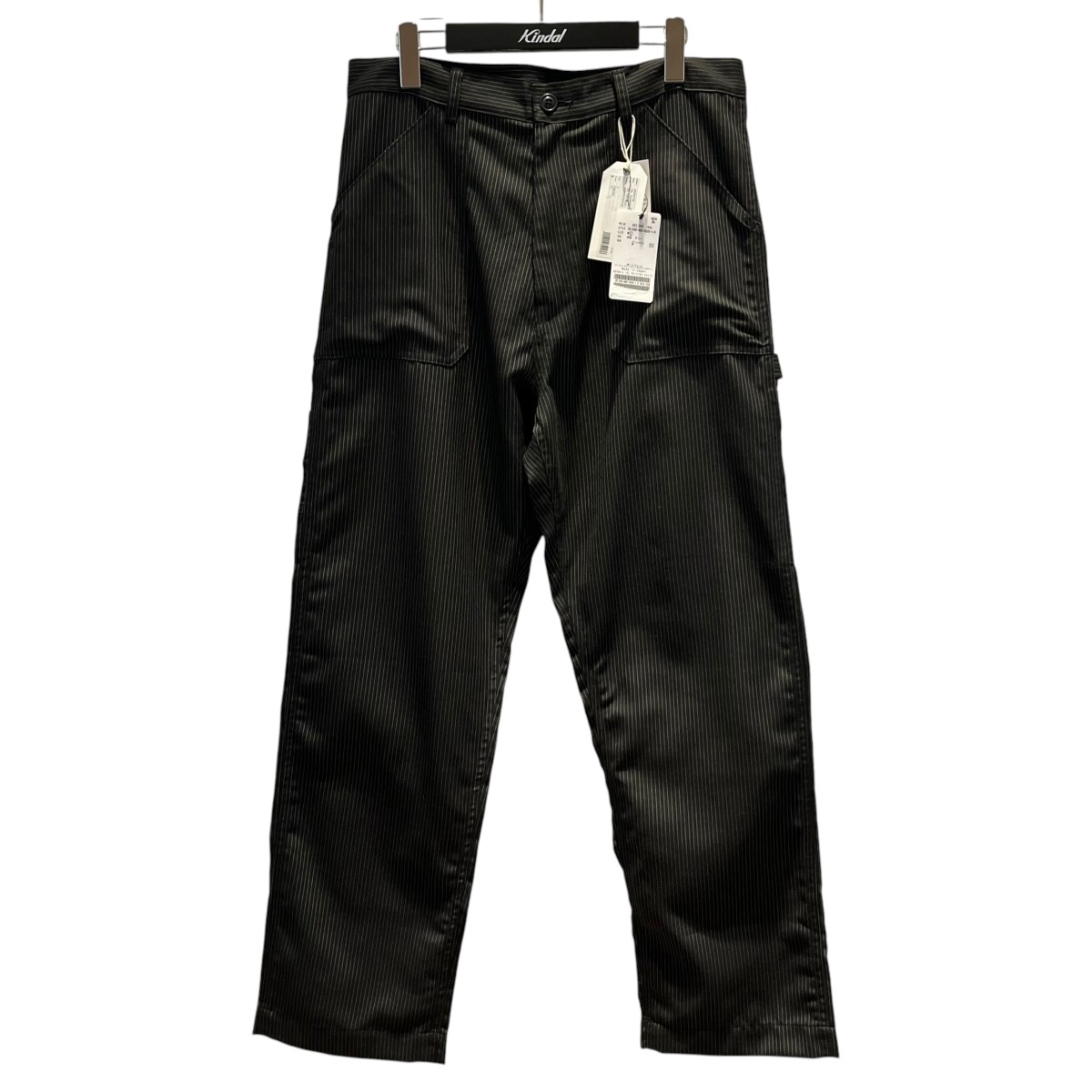 【中古】BEDWIN 縞模様 ペインターパンツ 25SB4738 黒いこと 大きさ：4 【080626】（ベドウィン）