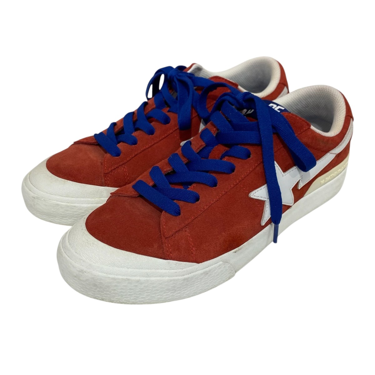 【中古】A BATHING APE ローカットスニーカー 1I70191013 赤いこと 大きさ：27 【080626】（アベイシングエイプ）