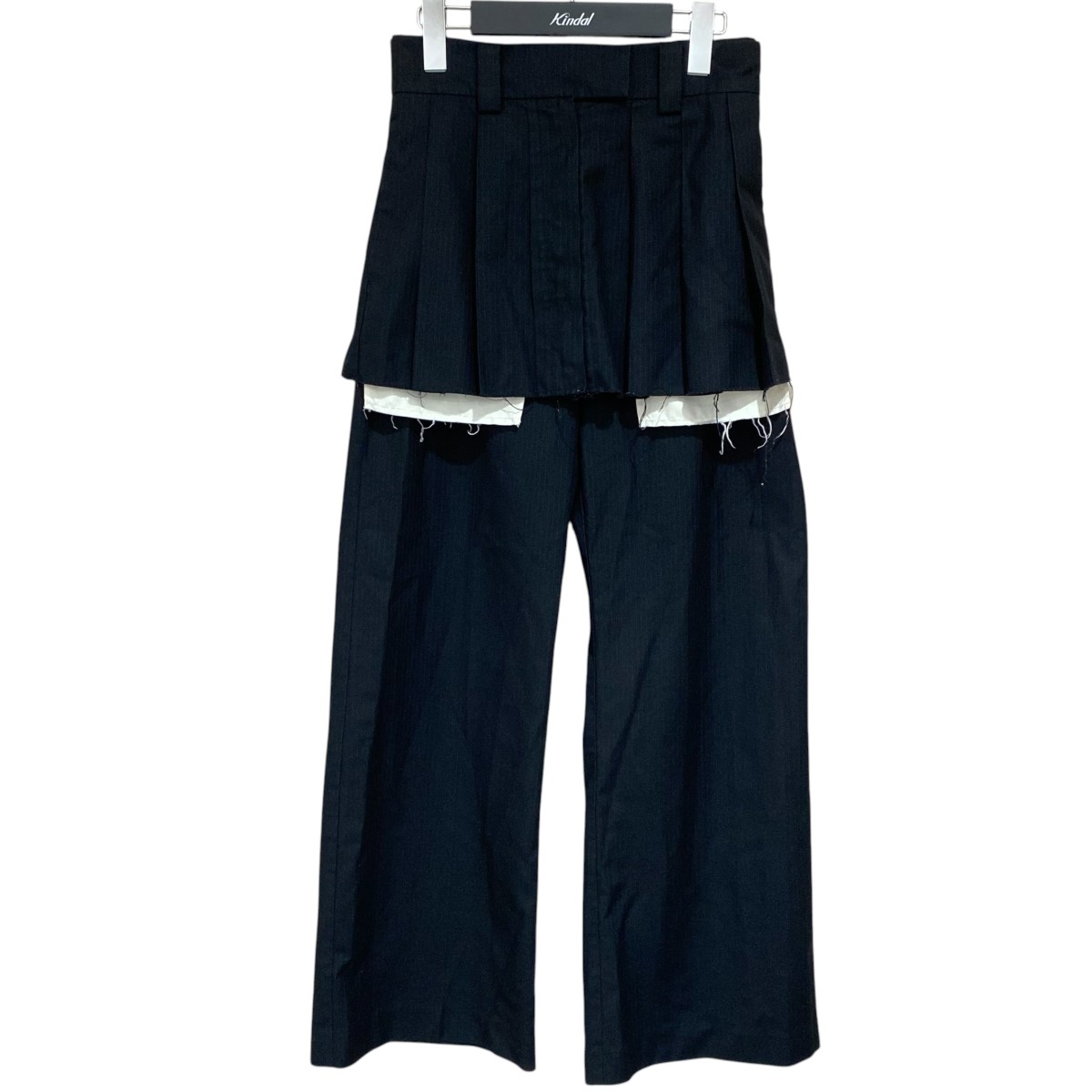 【中古】MAISON SPECIAL Box Pleated Skirt Pants 21241465808 黒いこと 大いさ：36 【080626】（メゾンスペシャル）