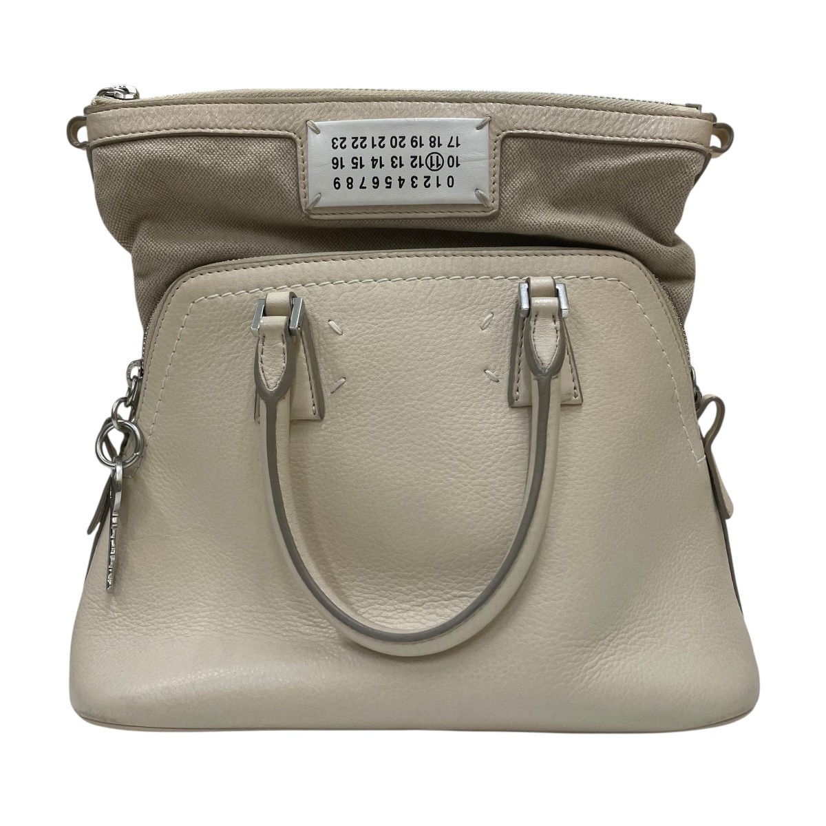 【中古】Maison Margiela 5AC スモール 2way ハンドバック S56WD0039 ベージュ 【080626】（メゾンマルジェラ）