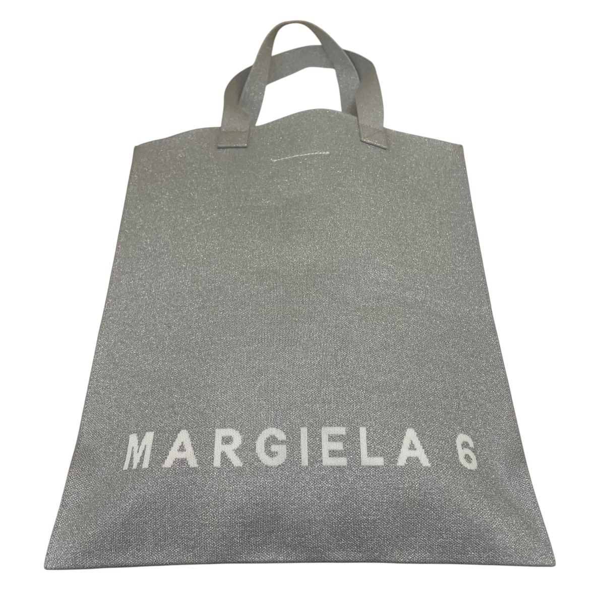 【中古】MM6 Maison Margiela Logo Tote Bag ショルダーバッグ SB5幼児用便器0006 しろがね色 【080626】（マルタンマルジェラ）