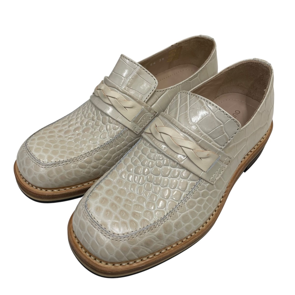 【中古】OUR LEGACY 24AW NAKANO SHOE Vanilla Croc Bull Hide 置き目毛皮 A4247NVC ベージュ 大きさ：39 【080626】（アワーレガシー）