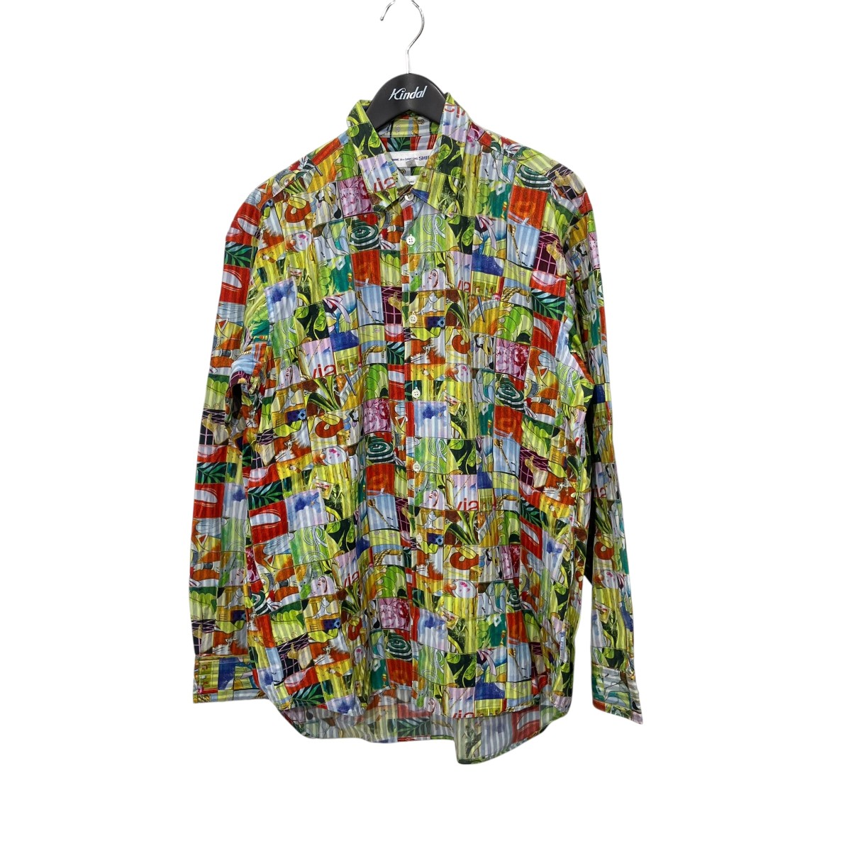 【中古】COMME des GARCONS 長袖プルオーバー 緑であること×マルチ色合い 大きさ：M 【080626】（コムデギャルソン）
