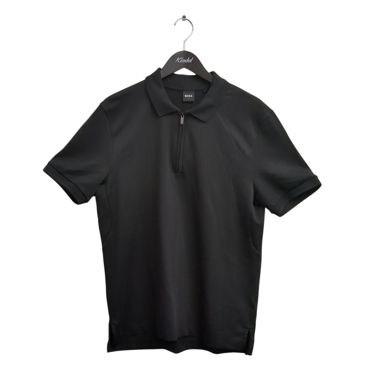 【中古】BOSS ハーフジップ半袖プルオーバー 10271426 黒いこと 大きさ：M 【090626】（主任者（ヒューゴボス））