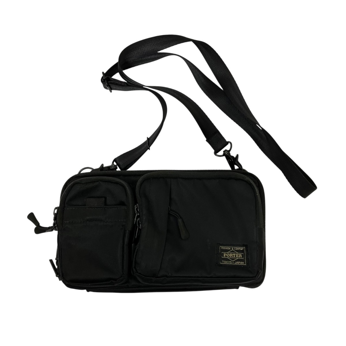 【中古】PORTER×WHITE MOUNTAINEERING ショルダーバッグ 黒いこと 【090626】（ボーイ×ホワイトマウンテニアリング）