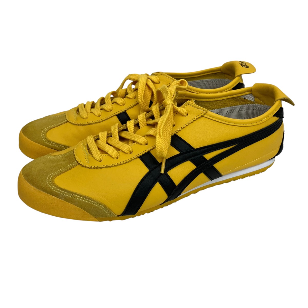 【中古】Onitsuka Tiger MEXICO 66 ローカットスニーカー 1183C102 黄色×黒いこと 大いさ：28糎 【090626】（オニツカタイガー）