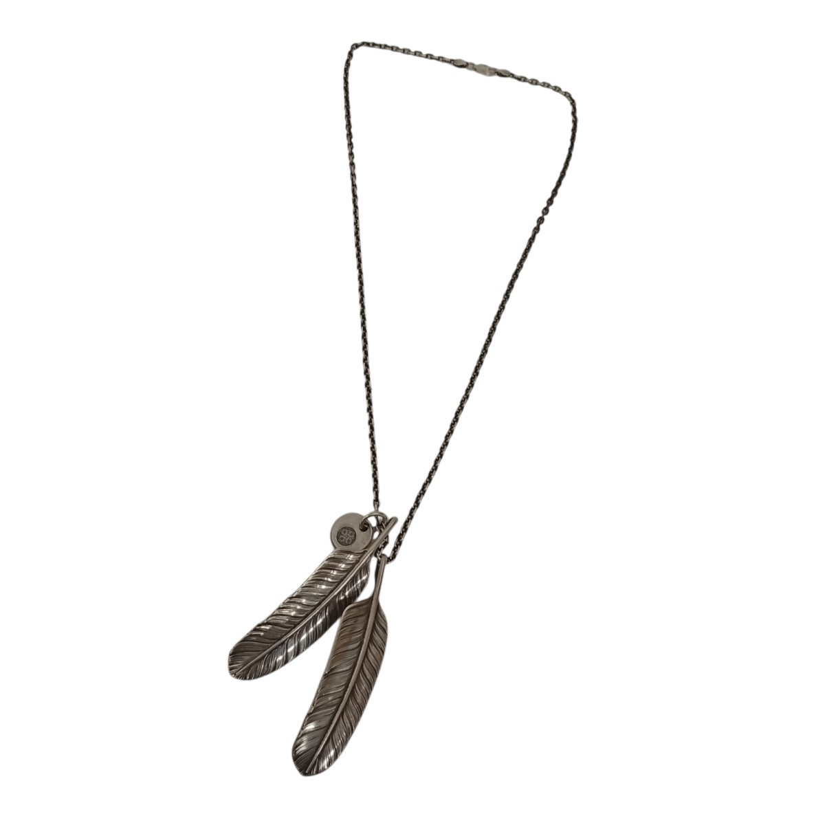 【中古】CHOLOS DOUBLE FEATHER TOP S 首飾り しろがね色 【090626】（チョロス）