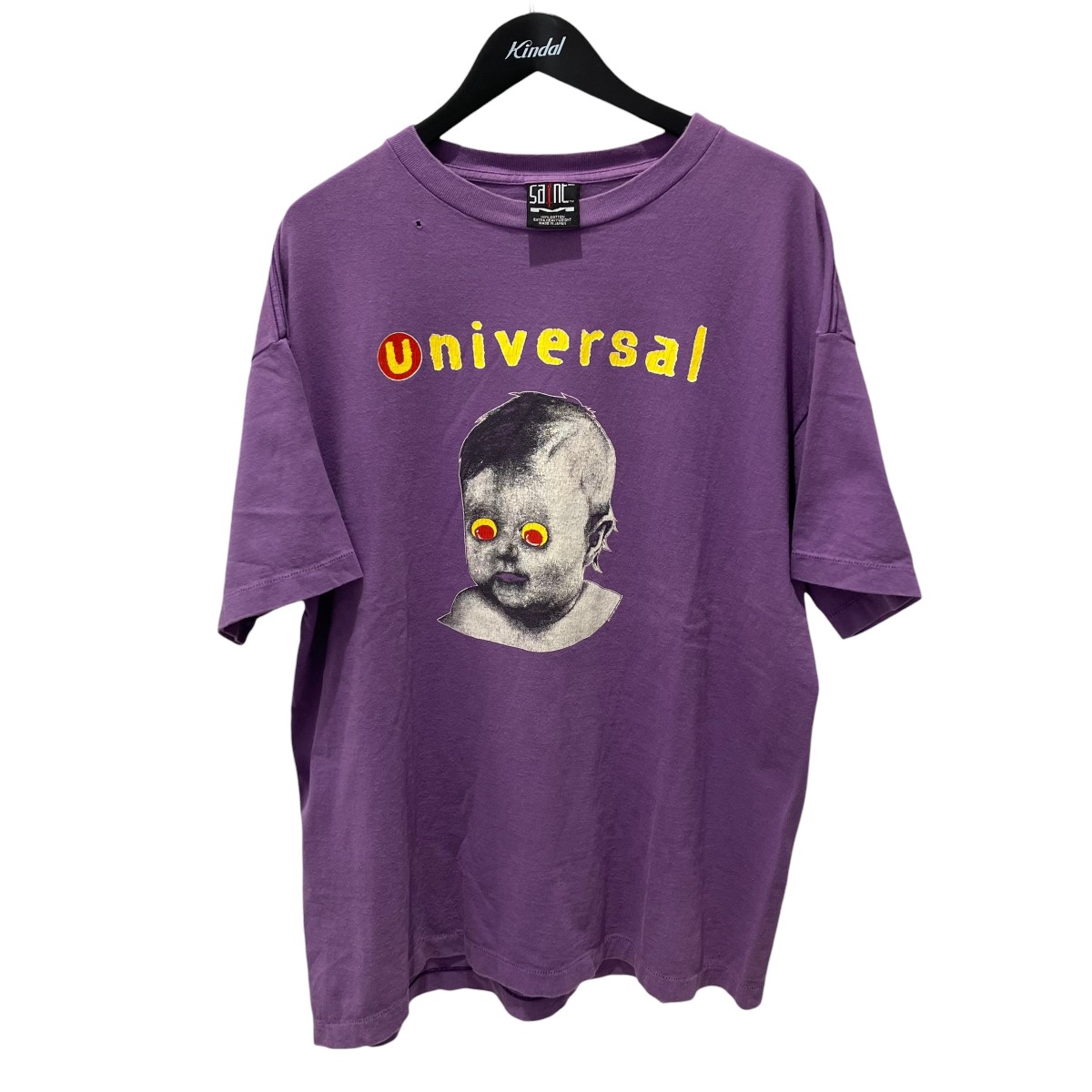 【中古】SAINT MICHAEL SS TEE UNIVERSAL 刷り上げるティーシャツ SM-YS8-0000-014 パープル 大きさ：XL 【090626】（仙マイケル）