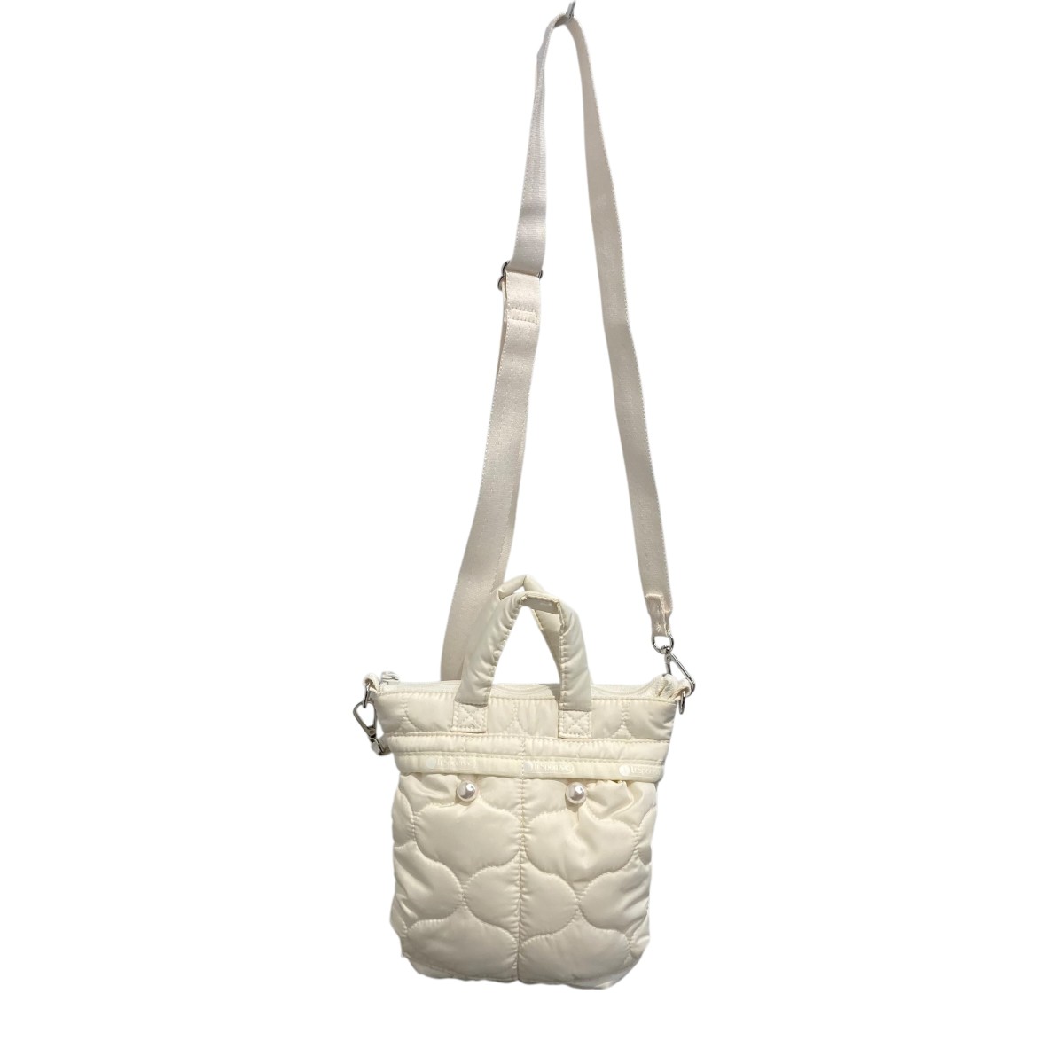 【中古】LeSportsac Small Helmet Bag 2WAYショルダーバッグ  4089 白いこと 【090626】（レスポートサック）