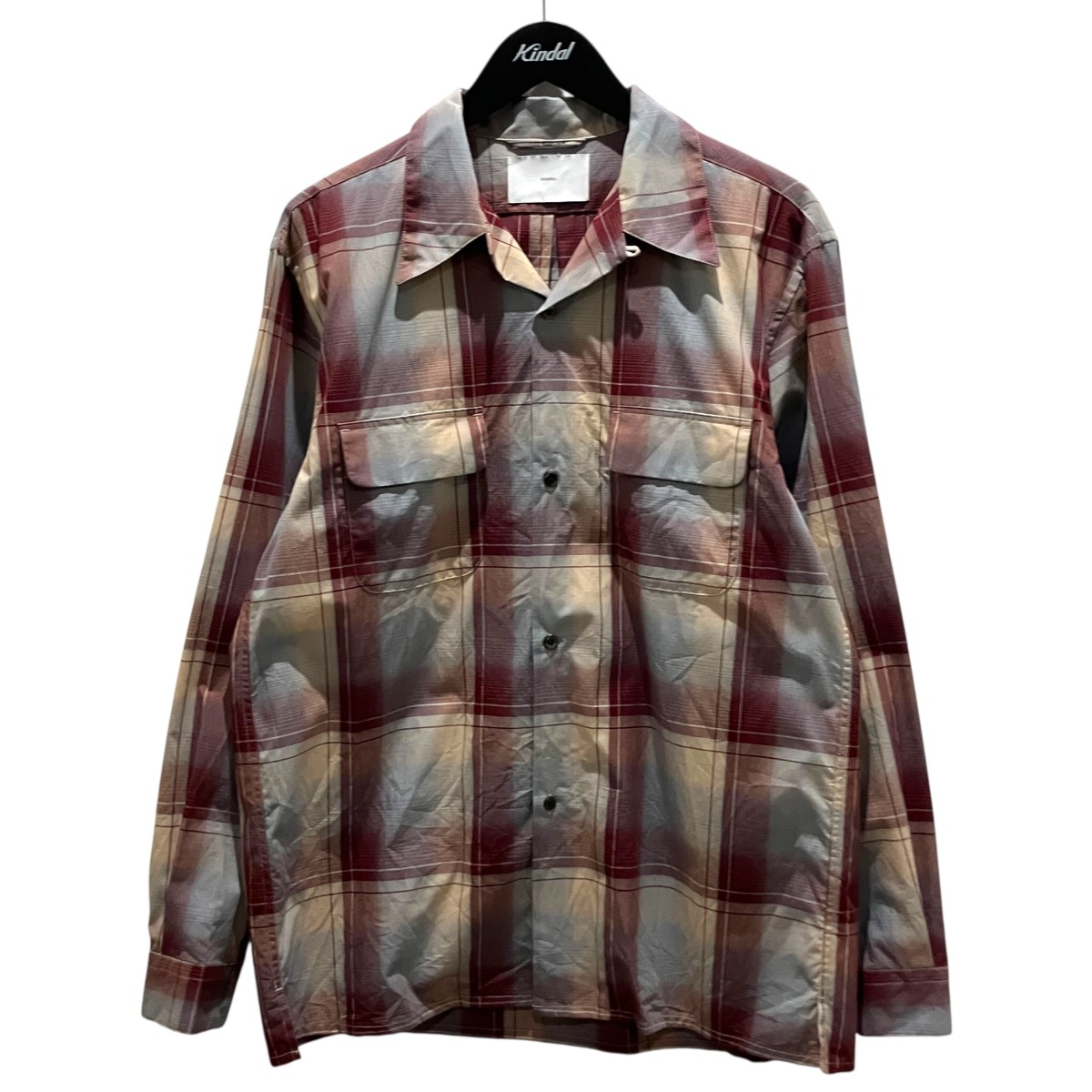 【中古】SUGARHILL オンブレチェックシャツ 241100501 赤いこと 大いさ：2 【090626】（三盆白吸血鬼）